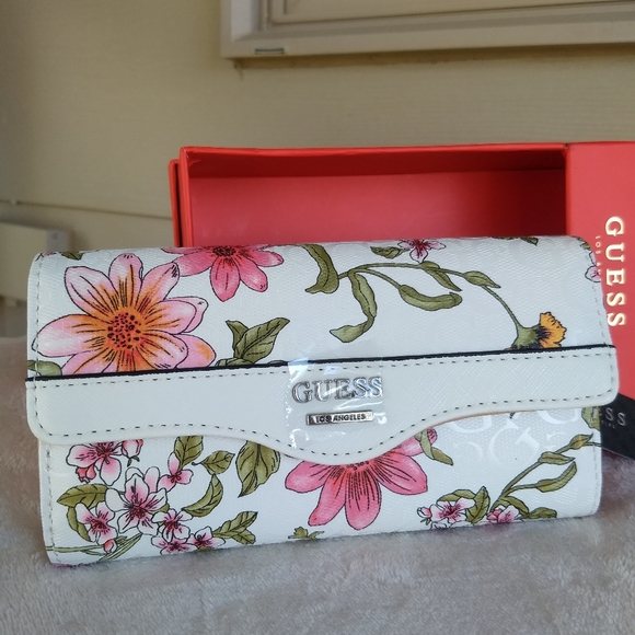 floral guess wallet